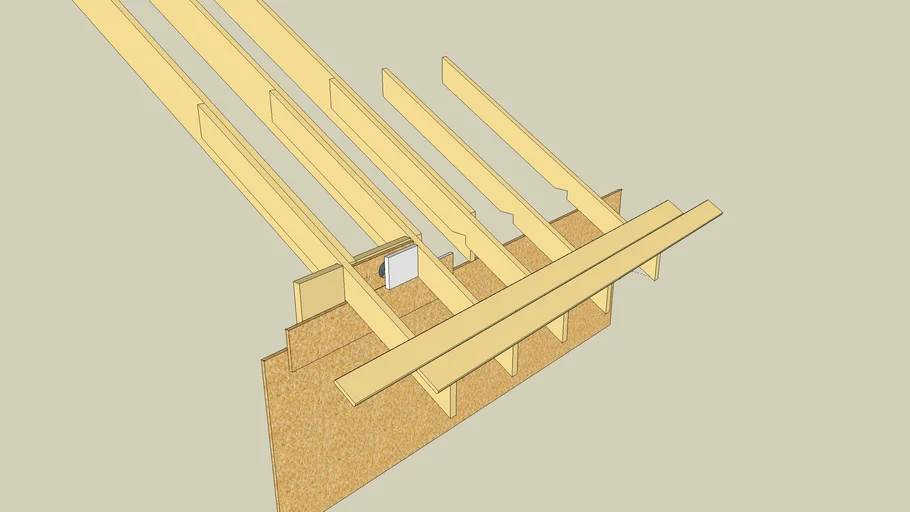 rafter tail retro fit. 2x10s to 2x6s | 3D Warehouse