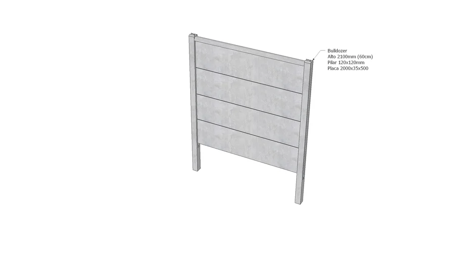 Muro Bulldozer 4 placas 2,10 m