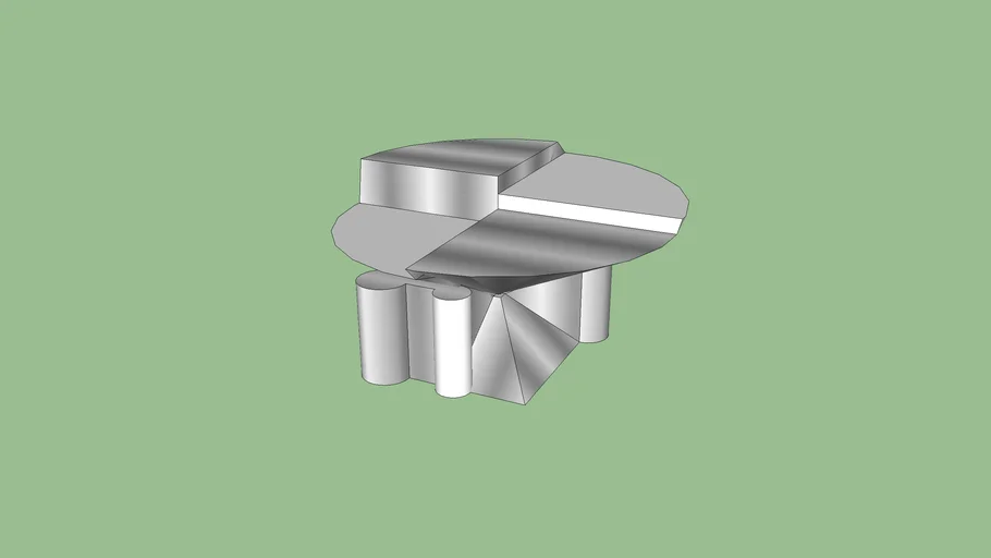 Edificio escultural 3D Futurista