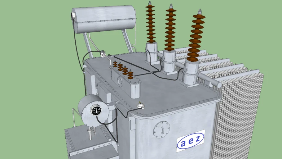 Transformador de subestação. Substation transformer.