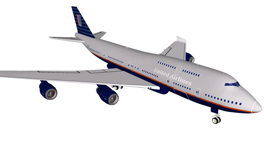 Boeing 747 United Airlines | 3D Warehouse