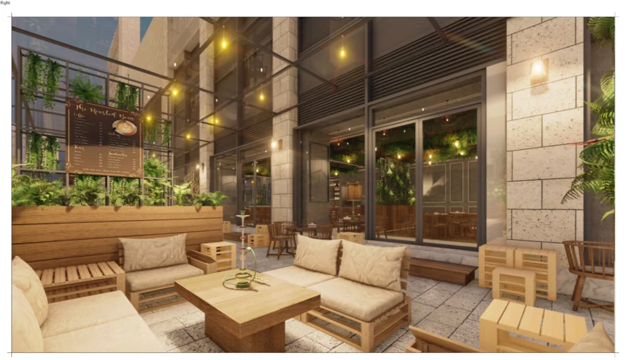 Industrial Coffee Shop / Restaurant / Shisha shop / Outdoor shop
