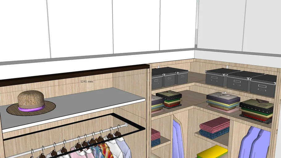 L Shape Wardrobe