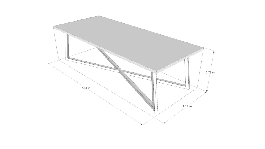 Piramide Rectangular Table Standard - Tidelli.skp