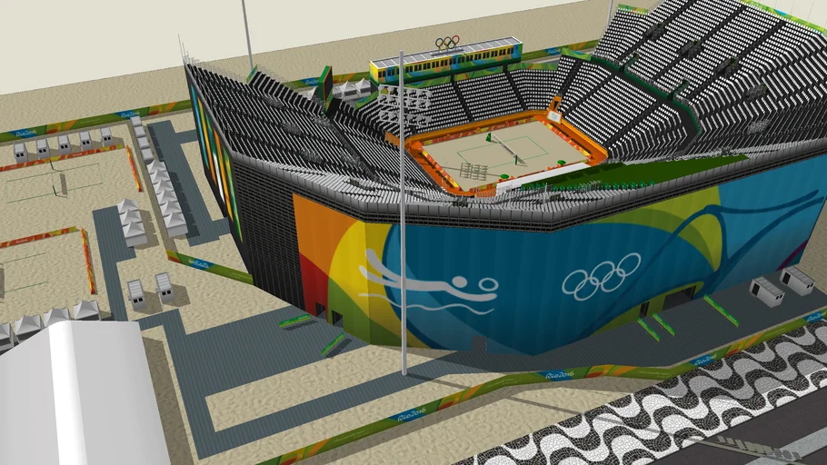 Beach Volleyball stadium Rio 2016 Copacabana Beach