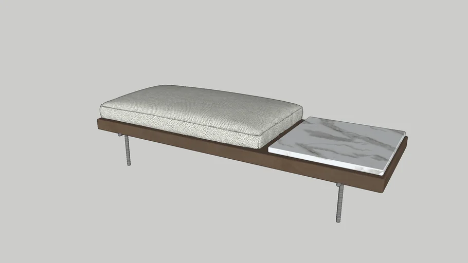 marble leather bench