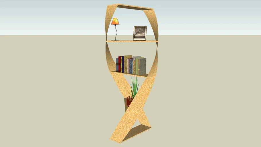 Twisted bookshelf