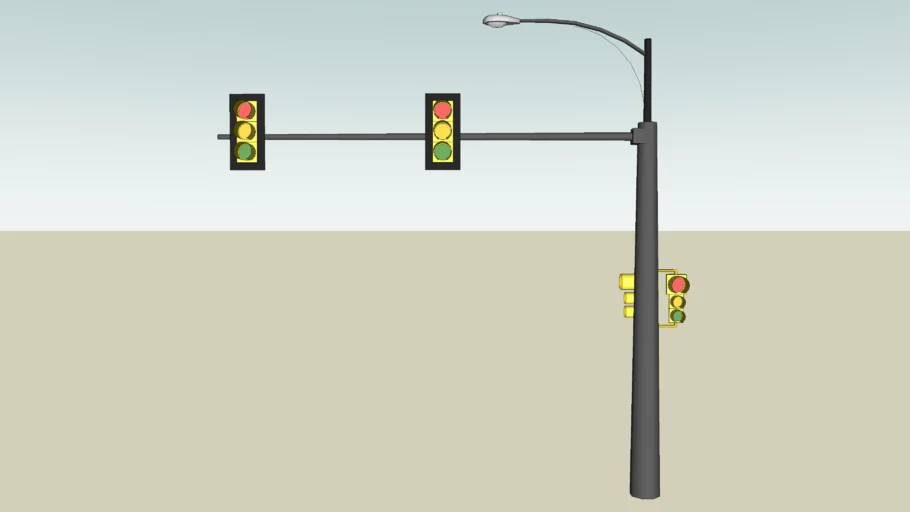 Traffic Signal, Mast Arm Pole