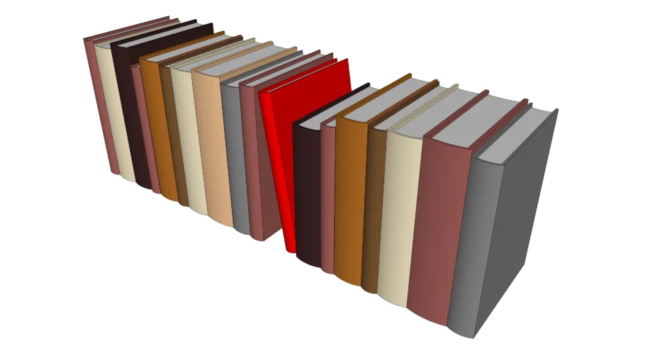 row of books