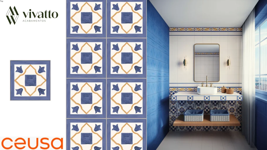 Ladrilho Italian Days Corner Mix 10x10cm - Ceusa Porcelanato