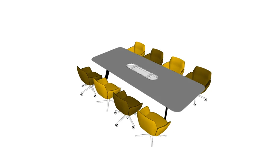 Haworth meeting table and chair