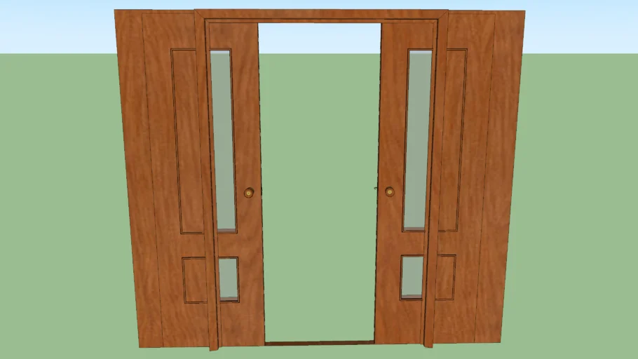 Puerta corredera de dos hojas