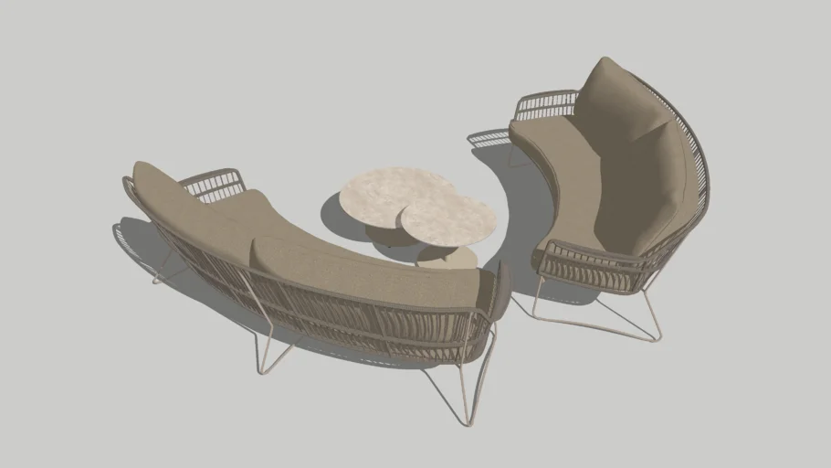 Botanic curved lounge group sofa - 4 Seasons Outdoor