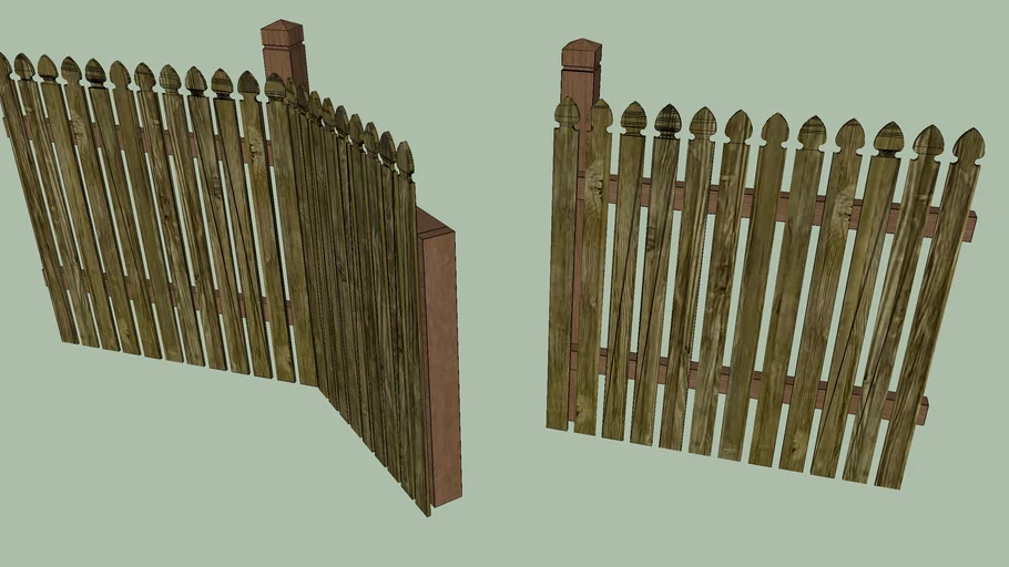 Picket Fence with Gate