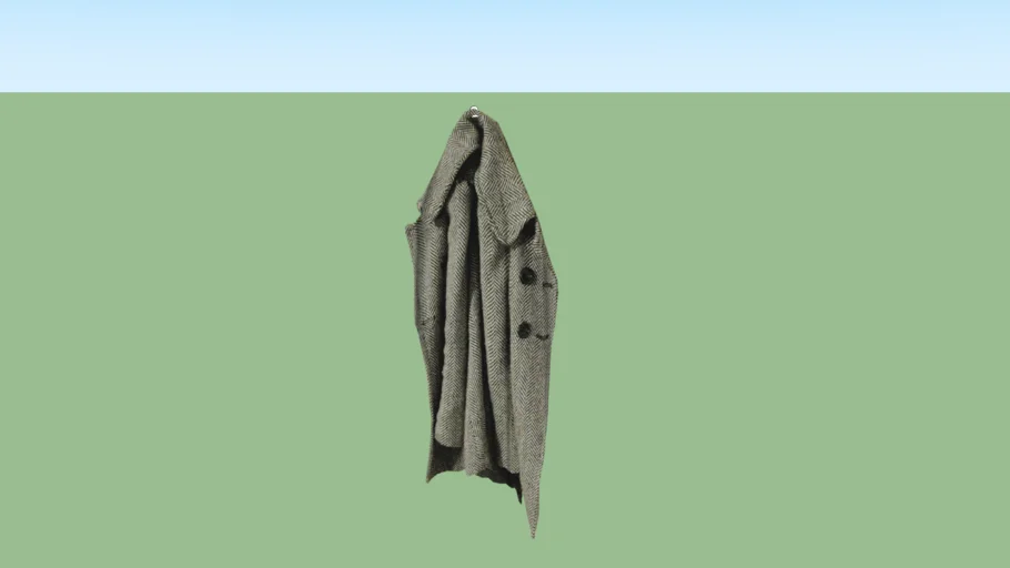 Coat hanging on a hook