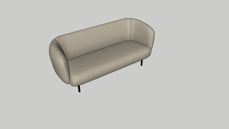 Cape 3 seater, pearl grey - Warm Nordic - design by Charlotte Høncke, 2017