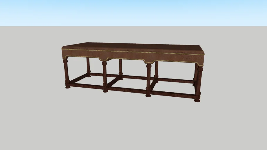 Hickory Chair Merit Bench | 3D Warehouse