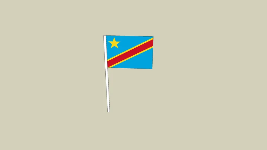 Flag of the Democratic Republic of the Congo | 3D Warehouse