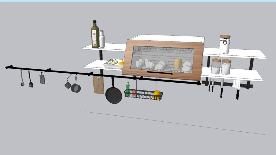 kitchen+set+shelf+wall