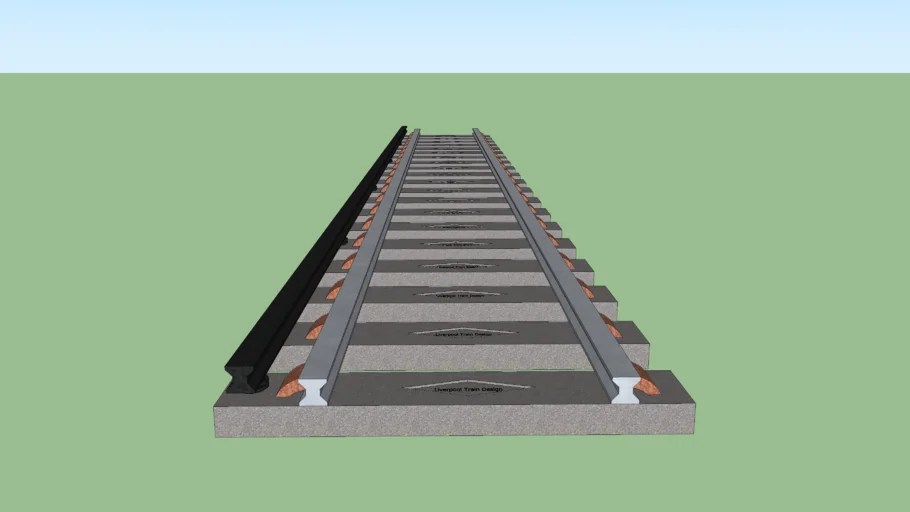 Train track wih 3rd rail