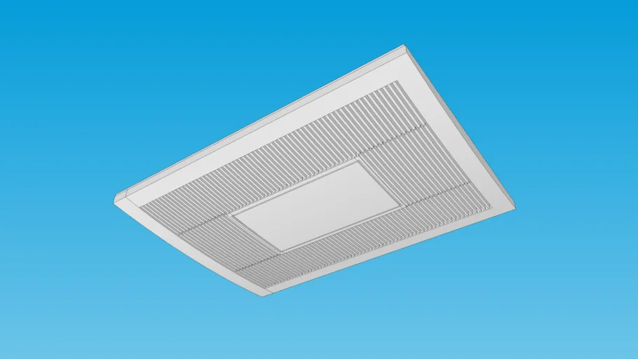 Ceiling mounted exhaust fan heater light