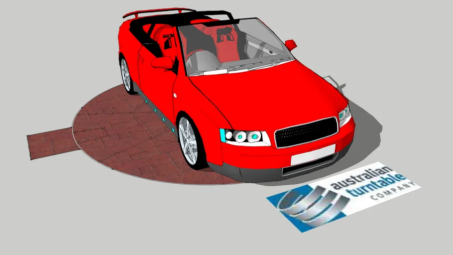 Car Turntable 4000mm Diameter Paver Riser Option