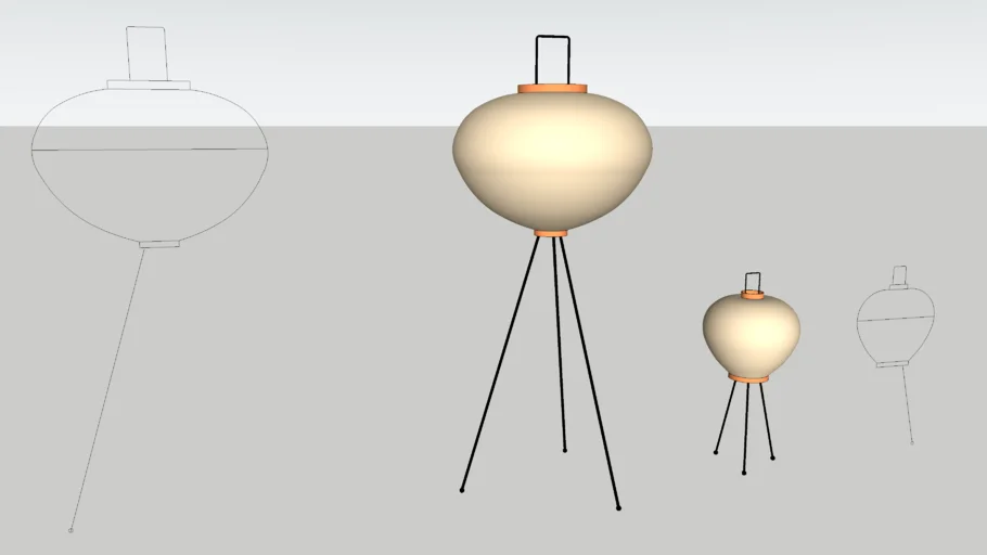 Vitra Akari 10A Floor Lamp