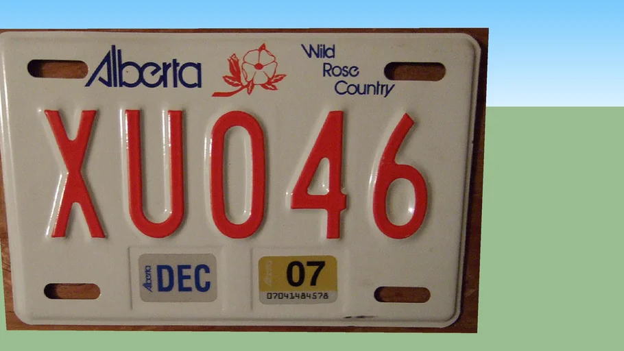 Alberta Motorcycle License Plate