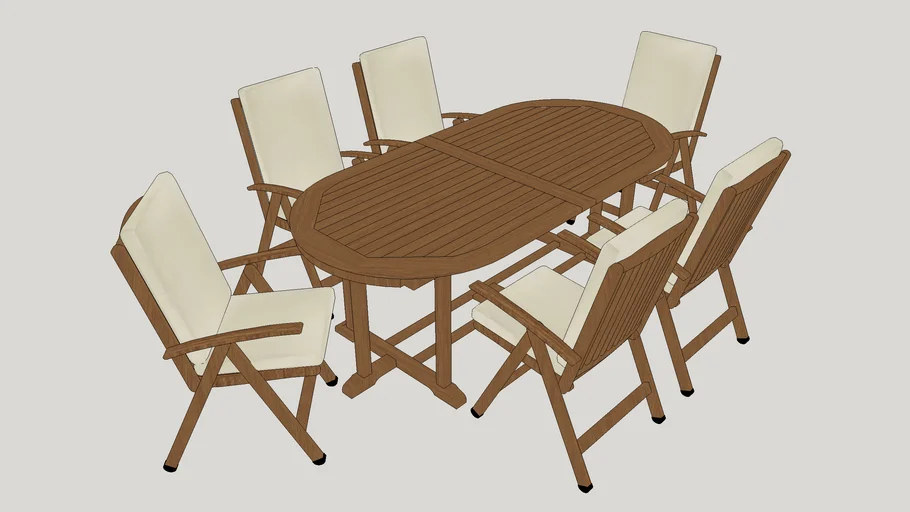 Outdoor table in wood