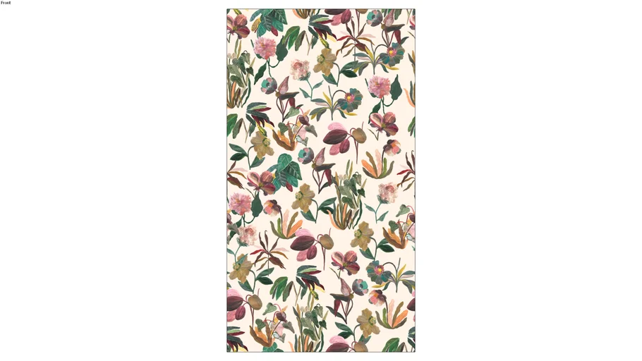 branco. PAPEL DE PAREDE FLORES IMAGINÁRIAS FUNDO BRANCO PAT LOBO