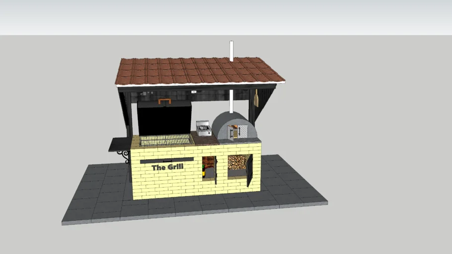Garden outdoor kitchen bbq-Grill