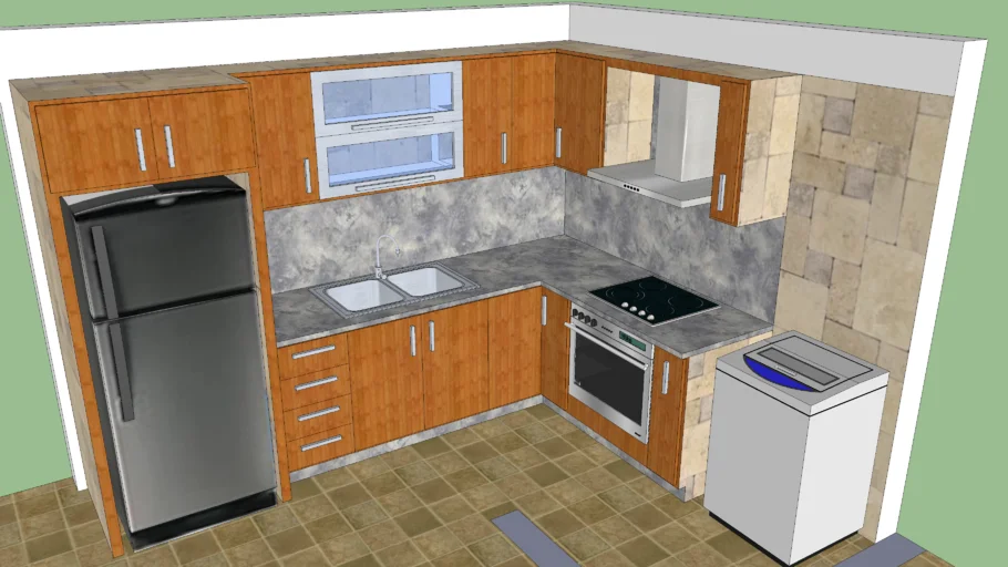 COCINA EMPOTRADA EN MAMPOSTERIA