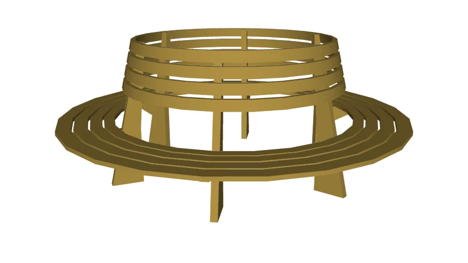 Full circle tree bench