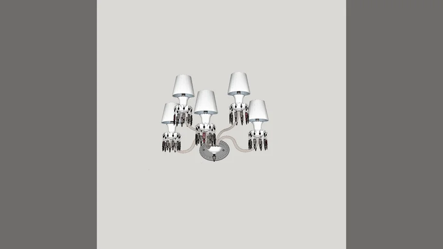 ARANDELA CANDELABRO DE CRISTAL BACCARAT 5 LÂMPADAS
