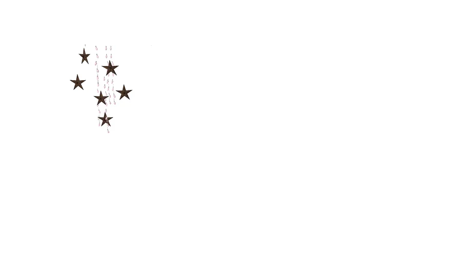 Hanging stars and lights