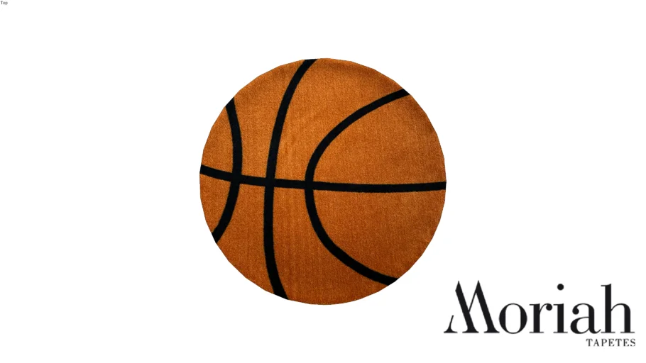 Tapete Quarto Infantil Redondo Bola de Basquete
