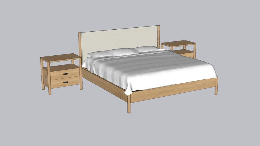 Hargrove Bed and Nightstand - West Elm
