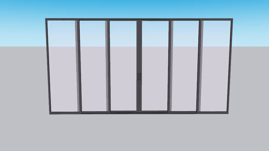 Porta de Correr. (esquadria preta de alumínio)