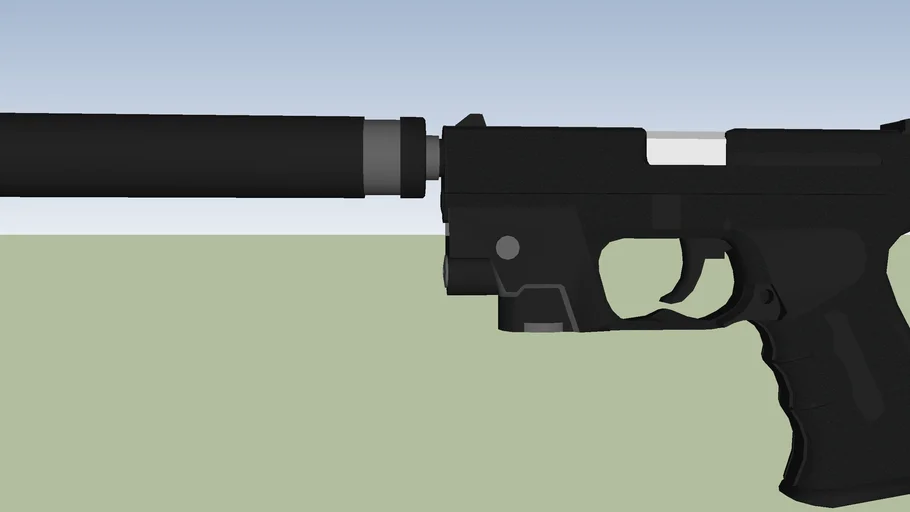 Walther p99o With Suppresor and laser.
