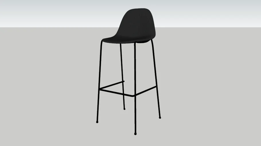 High bar stool - black