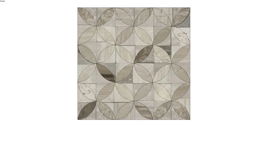 MOSAICO DE MÁRMORE FLOWER GRAYWOOD