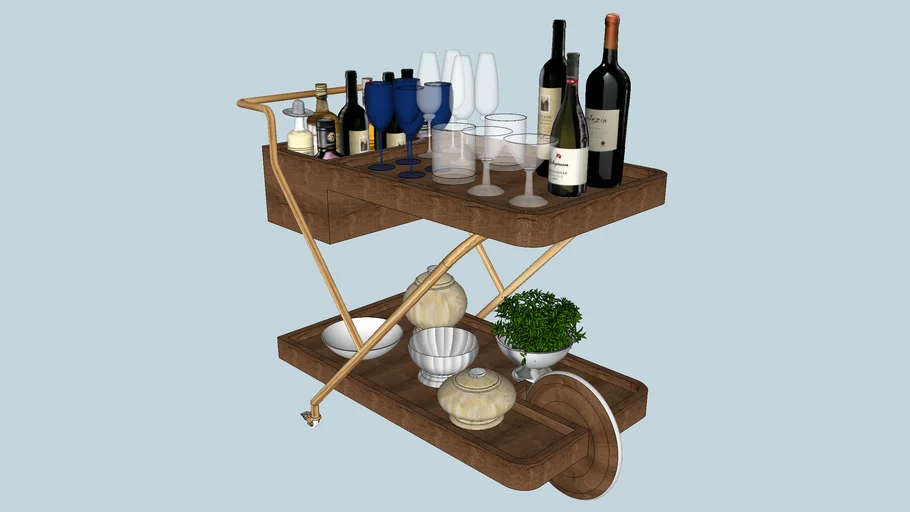 Carrinho de bebida decorativo