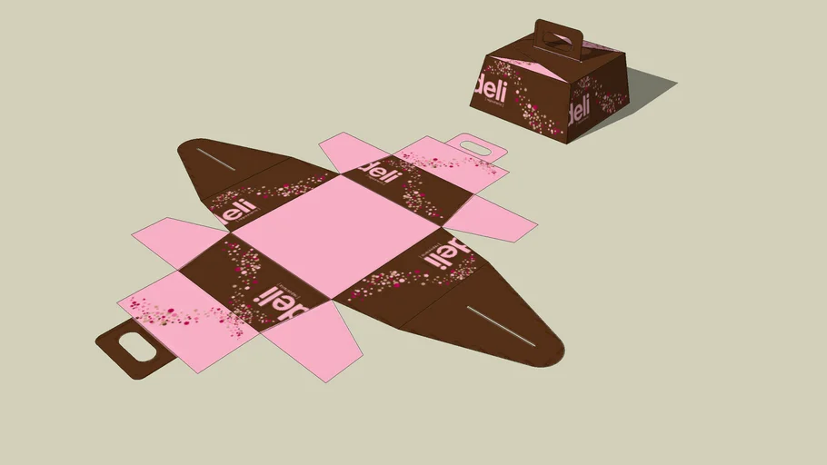 Caja para tortas chocolate