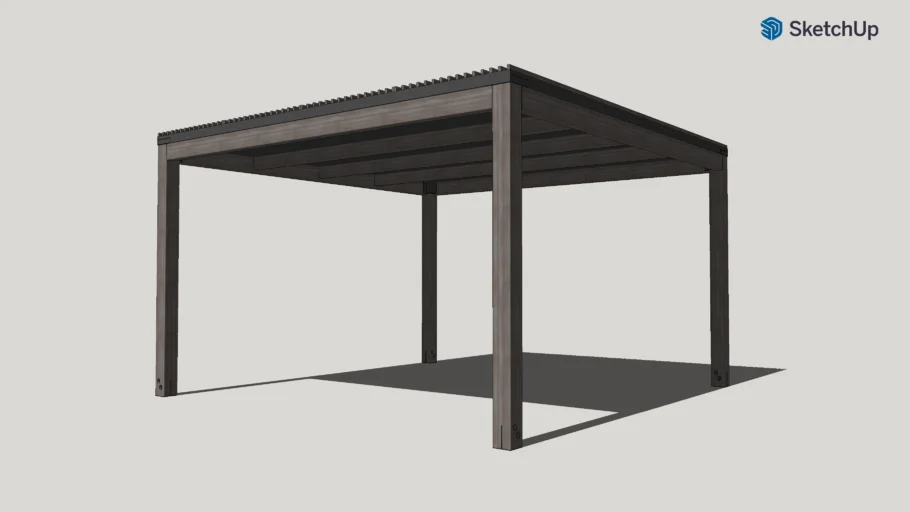 Pergola Samana toiture étanche 4x4m
