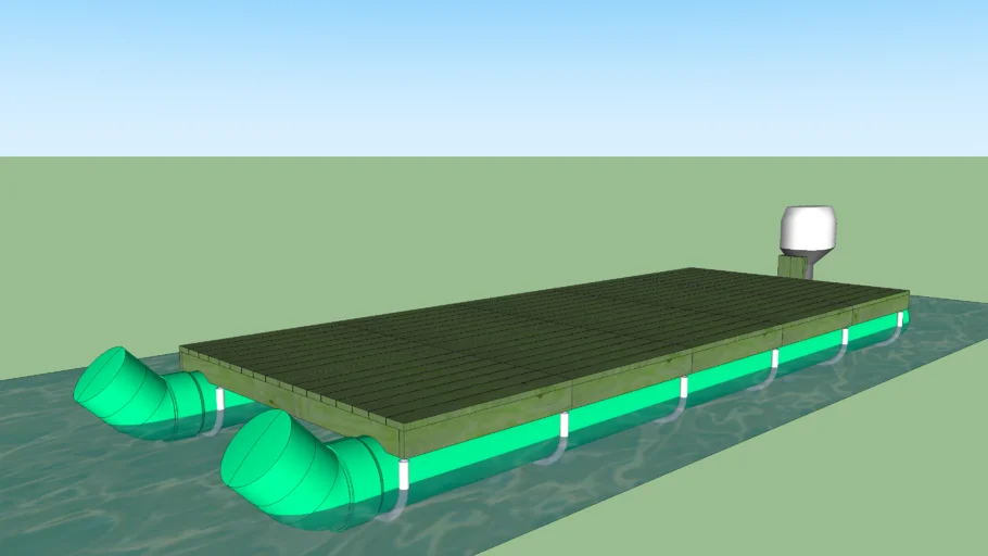 Modular PVC Pipe Pontoon Boat