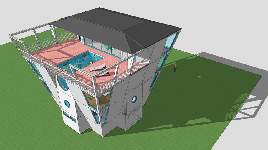 Inverted pyramide house