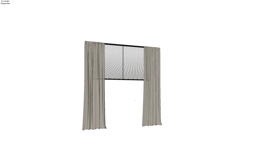 Curtain with shutters