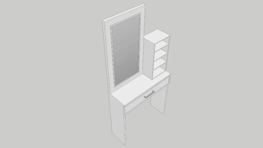 Dressing table with drawer (dynamic component)