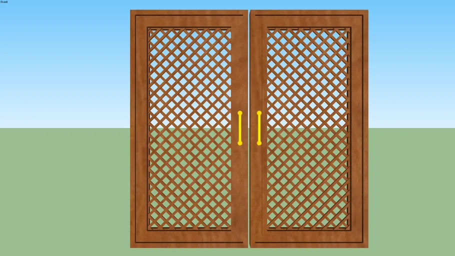 Porta treliça para armário