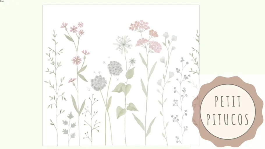 Papel de Parede - Painel Jardim Rosa